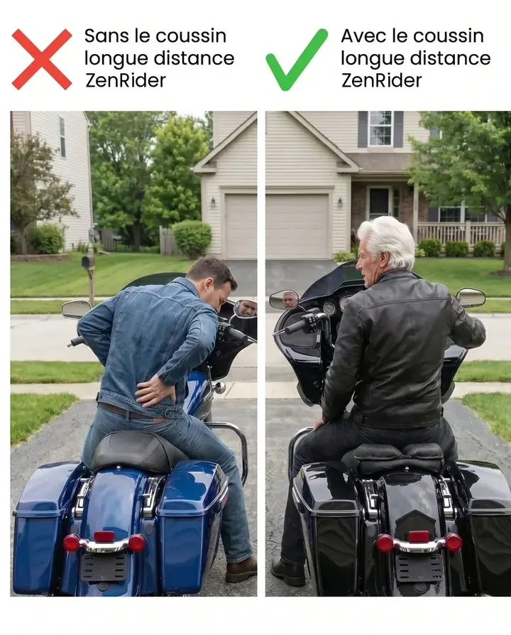 Sans / avec le coussin longue distance ZenRider